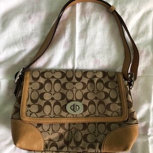 No longer available - Coach signature tan handbag